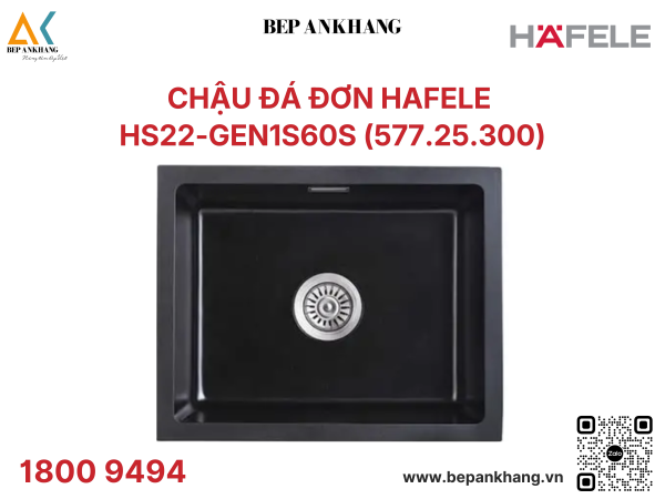 Chậu đá Hafele Essence màu đen HS22 - GEN1S60S  577.25.300